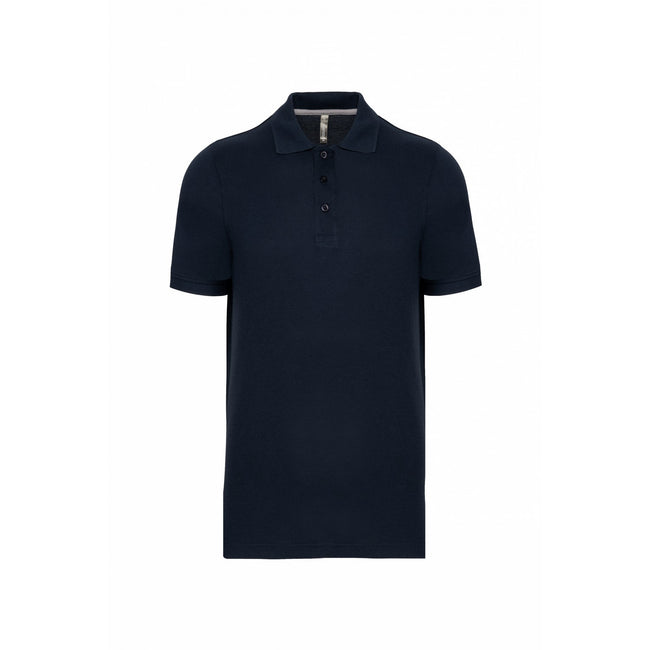 Navy - Front - Kariban Mens Pique Anti-Bacterial Polo Shirt