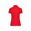 Red - Back - Kariban Womens-Ladies Pique Anti-Bacterial Polo Shirt