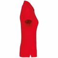 Red - Side - Kariban Womens-Ladies Pique Anti-Bacterial Polo Shirt