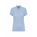 Sky Blue - Front - WK. Designed To Work Womens-Ladies Pique Anti-Bacterial Polo Shirt