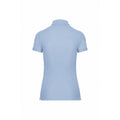 Sky Blue - Back - Kariban Womens-Ladies Pique Anti-Bacterial Polo Shirt