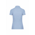 Sky Blue - Back - WK. Designed To Work Womens-Ladies Pique Anti-Bacterial Polo Shirt