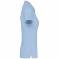Sky Blue - Side - WK. Designed To Work Womens-Ladies Pique Anti-Bacterial Polo Shirt