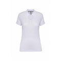 White - Front - Kariban Womens-Ladies Pique Anti-Bacterial Polo Shirt