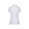 White - Back - WK. Designed To Work Womens-Ladies Pique Anti-Bacterial Polo Shirt