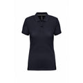 Navy - Front - WK. Designed To Work Womens-Ladies Pique Anti-Bacterial Polo Shirt