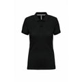 Black - Front - Kariban Womens-Ladies Pique Anti-Bacterial Polo Shirt