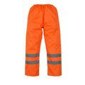 Orange - Front - Yoko Mens Waterproof Hi-Vis Over Trousers