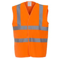 Orange - Front - Yoko Mens Band & Brace Hi-Vis Vest