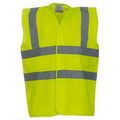 Yellow - Front - Yoko Mens Band & Brace Hi-Vis Vest