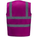 Raspberry - Back - Yoko Mens Band & Brace Hi-Vis Vest