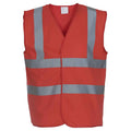 Red - Front - Yoko Mens Band & Brace Hi-Vis Vest
