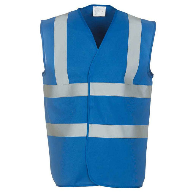 Royal Blue - Front - Yoko Mens Band & Brace Hi-Vis Vest