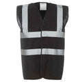 Black - Front - Yoko Mens Band & Brace Hi-Vis Vest