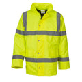 Yellow - Front - Yoko Unisex Adult Classic Motorway Hi-Vis Jacket