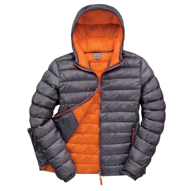 Grey-Orange - Front - Result Urban Mens Snow Bird Padded Jacket