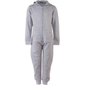 Grey - Front - SF Minni Childrens-Kids Heather All-In-One Nightwear