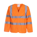 Orange - Front - Yoko Mens Hi-Vis Long-Sleeved Jacket