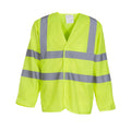 Yellow - Front - Yoko Mens Hi-Vis Long-Sleeved Jacket