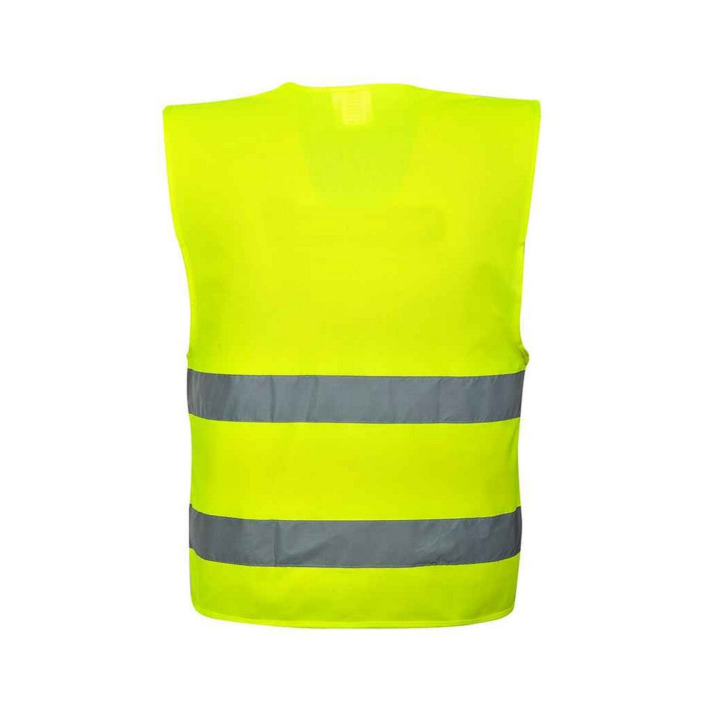 Yellow - Back - Portwest Unisex Adult Reflective Hi-Vis Vest