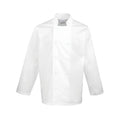 White - Front - Premier Mens Long-Sleeved Chef Jacket