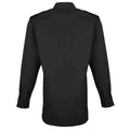 Black - Back - Premier Mens Long-Sleeved Pilot Shirt