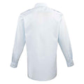 Light Blue - Back - Premier Mens Long-Sleeved Pilot Shirt