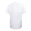 White - Back - Premier Mens Short-Sleeved Pilot Shirt