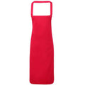 Hot Pink - Front - Premier Unisex Adult Cotton Bibbed Apron