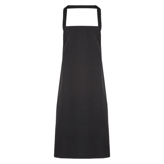Black - Front - Premier Unisex Adult Cotton Bibbed Apron