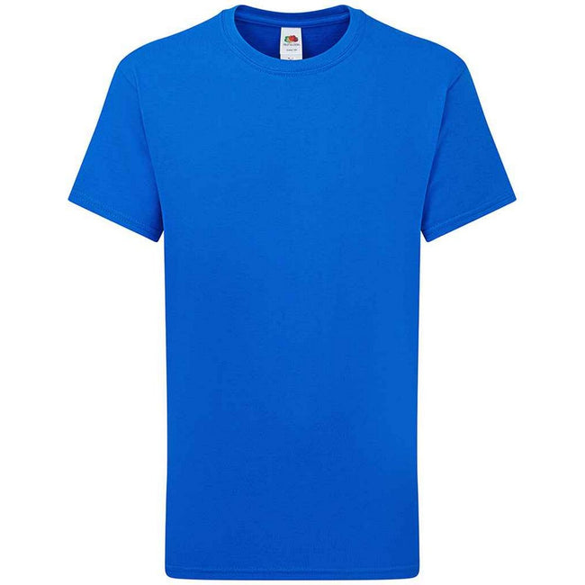 Royal Blue - Front - Fruit of the Loom Childrens-Kids Iconic 195 Premium T-Shirt