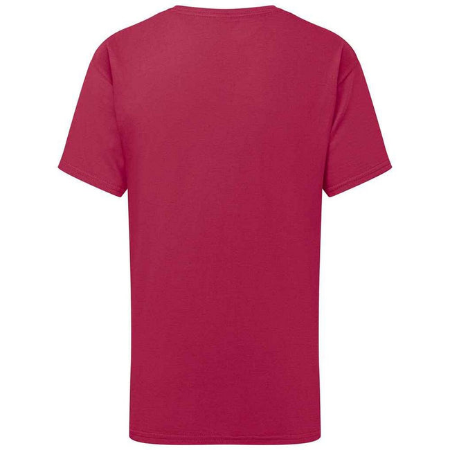 Cranberry - Back - Fruit of the Loom Childrens-Kids Iconic 195 Premium T-Shirt
