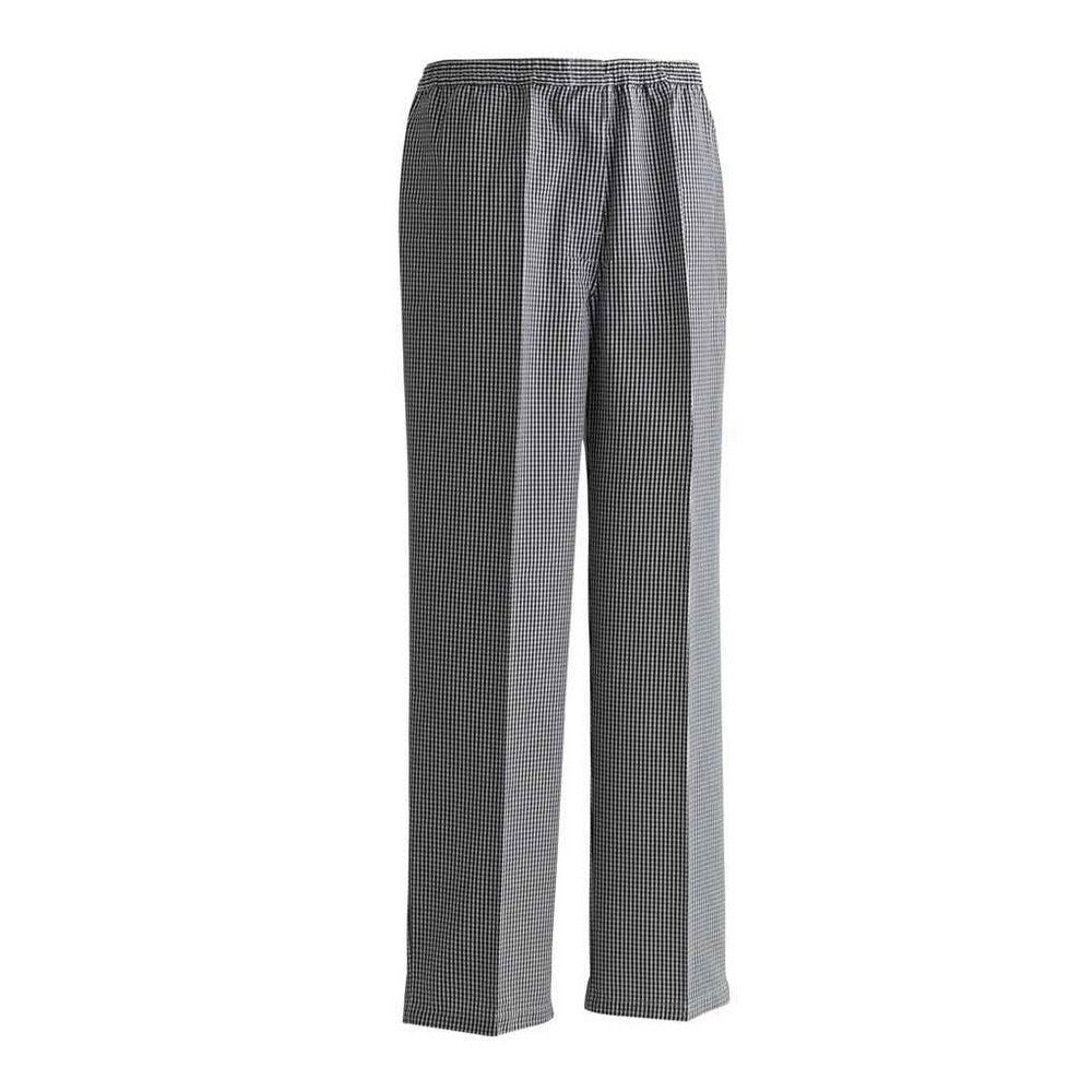 Black-White - Back - Premier Unisex Adult Checked Chef Trousers