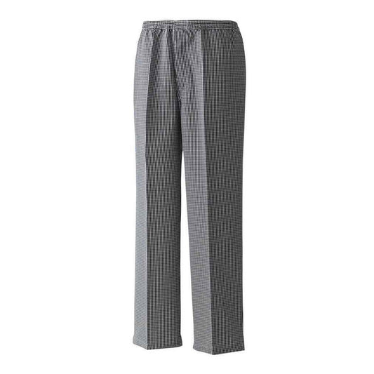 Black-White - Front - Premier Unisex Adult Checked Chef Trousers