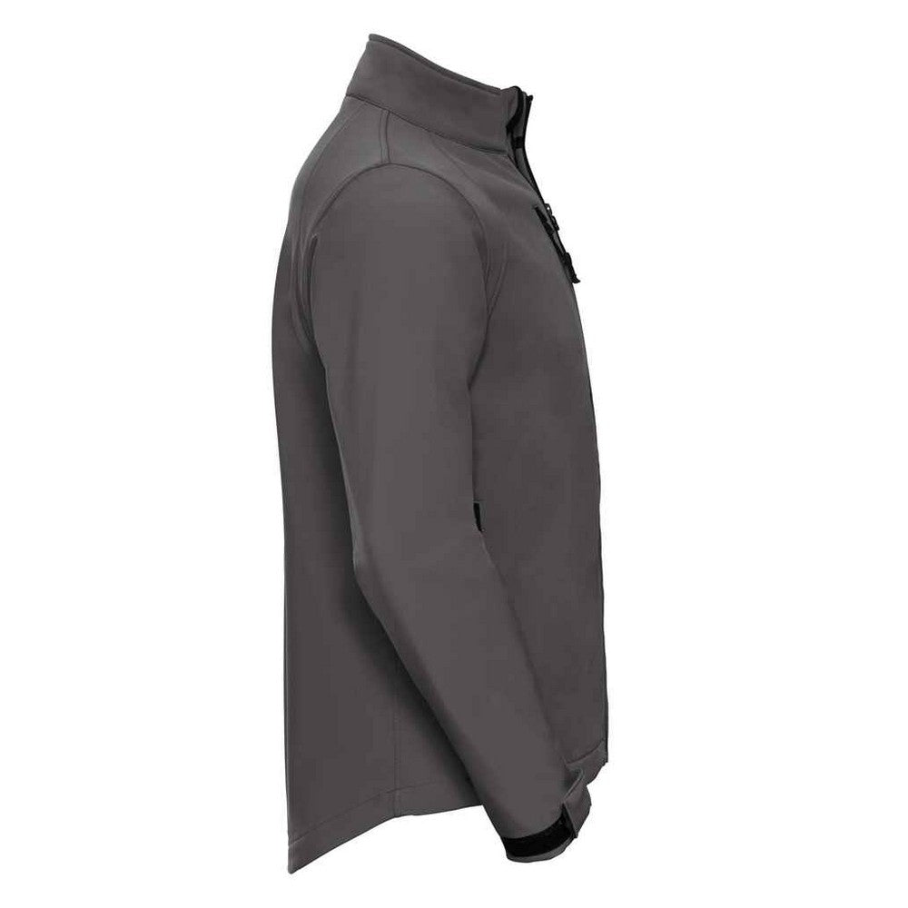 Titanium - Side - Russell Mens Plain Soft Shell Jacket