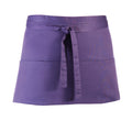 Purple - Front - Premier Colours 3 Pocket Short Apron