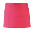 Hot Pink - Front - Premier Colours 3 Pocket Short Apron
