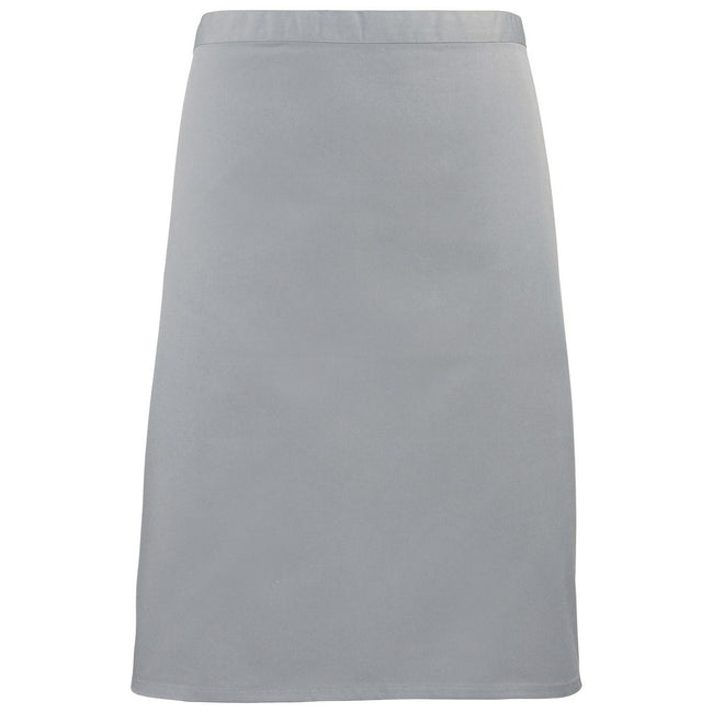 Silver - Front - Premier Colours Mid Length Apron