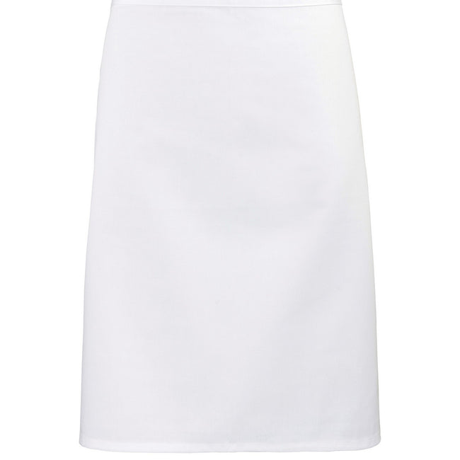 White - Front - Premier Colours Mid Length Apron