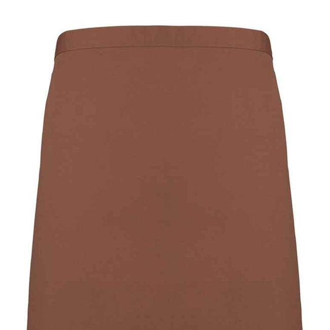 Mocha - Back - Premier Colours Mid Length Apron