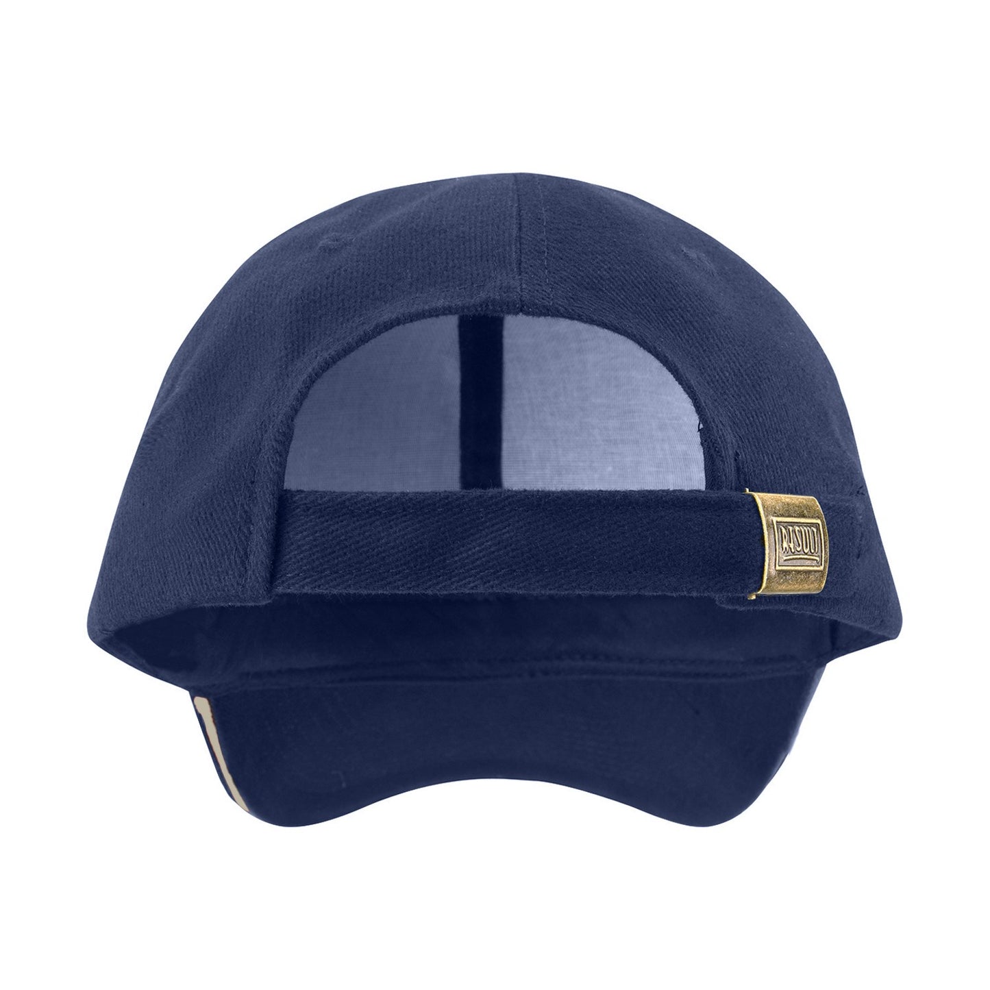 Navy-Natural - Back - Result Headwear Heavy Brushed Cotton Baseball Cap