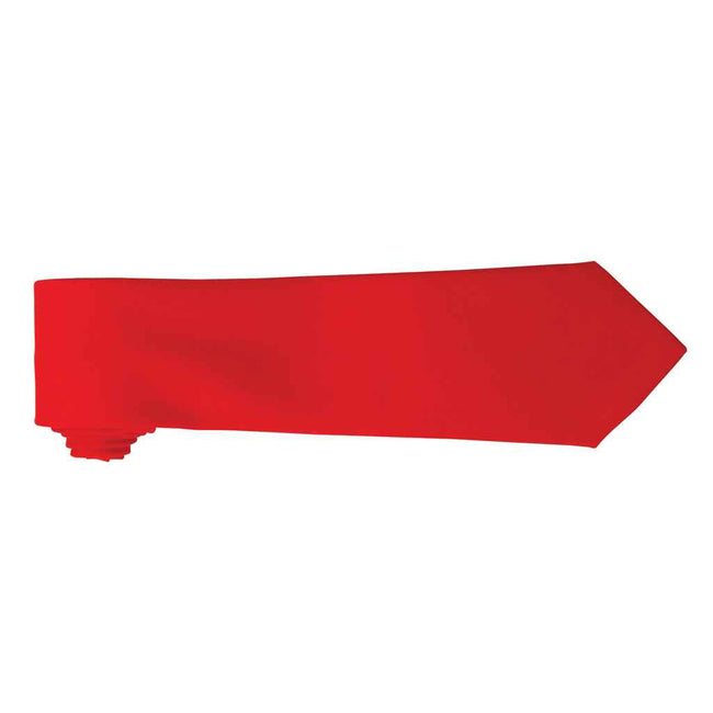 Red - Back - Premier Plain Polyester Tie