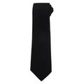 Black - Front - Premier Plain Polyester Tie