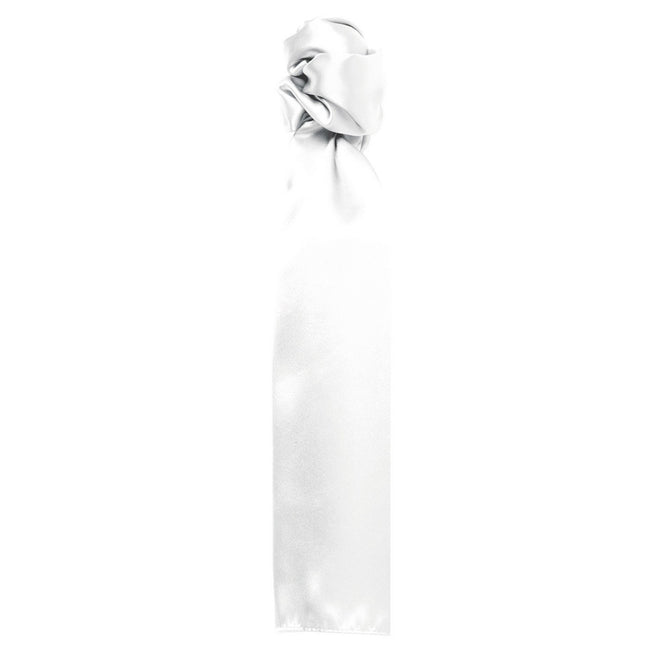 White - Front - Premier Colours Plain Scarf