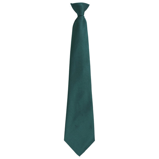 Bottle - Front - Premier Unisex Adult Colours Fashion Plain Clip-On Tie