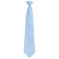 Mid Blue - Front - Premier Unisex Adult Colours Fashion Plain Clip-On Tie