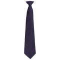 Navy - Front - Premier Unisex Adult Colours Fashion Plain Clip-On Tie