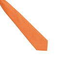 Orange - Back - Premier Unisex Adult Colours Fashion Plain Clip-On Tie