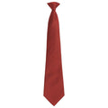 Burgundy - Front - Premier Unisex Adult Colours Fashion Plain Clip-On Tie