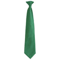 Emerald - Front - Premier Unisex Adult Colours Fashion Plain Clip-On Tie